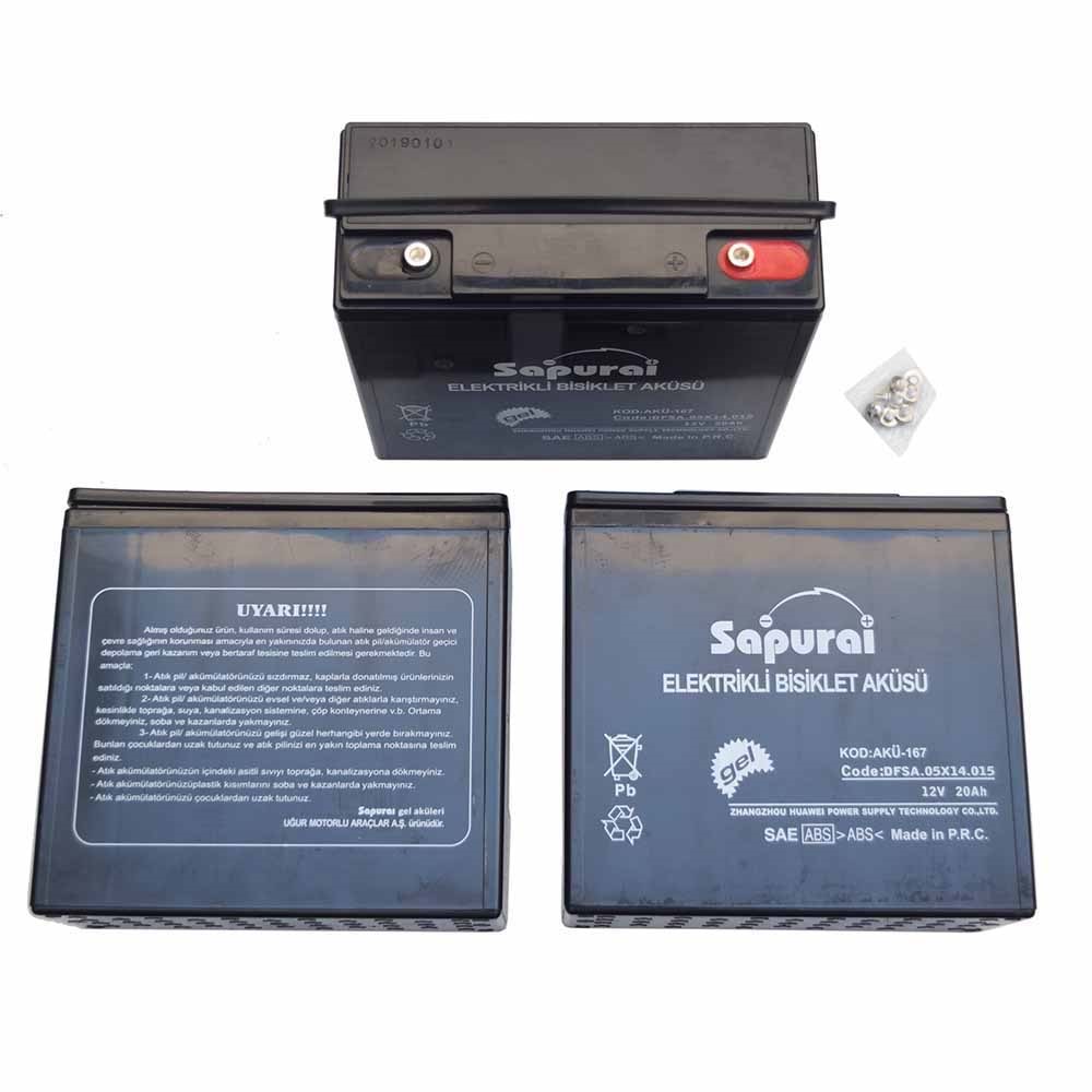 AKU 12V 20A (Dik)(183X79X171/6.9KG) Sapurai Ebike