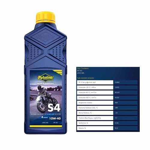 YAG 4T 1LT.10W-40 S4 Putoline