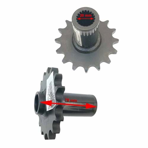 Atv On Zincir Dislisi 530H-16T ic 20M-Uzunluk 76M