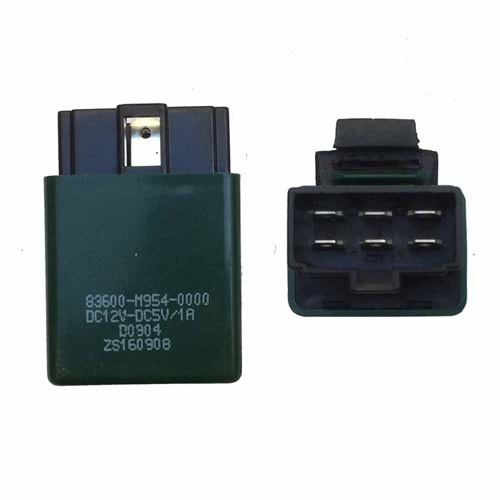 Konvertor Rolesi DC12V-DC5V/A1 (6 Soket Kablosuz)