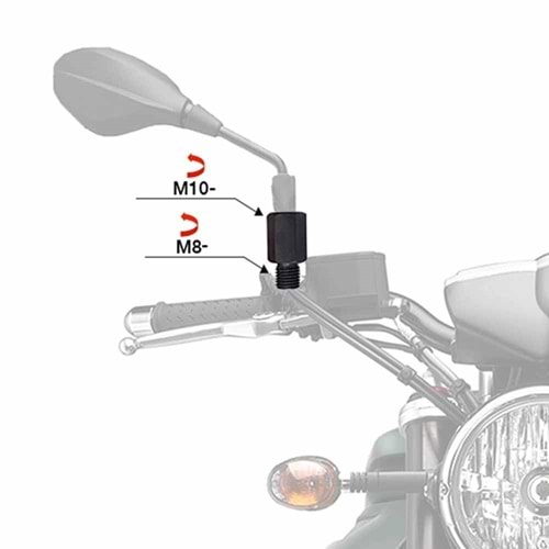 AYNA ADAPTORU -10m iC -8m DIS TERS SiYAH
